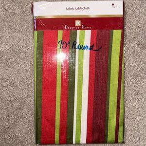 Edison Holiday Striped Christmas Tablecloth!